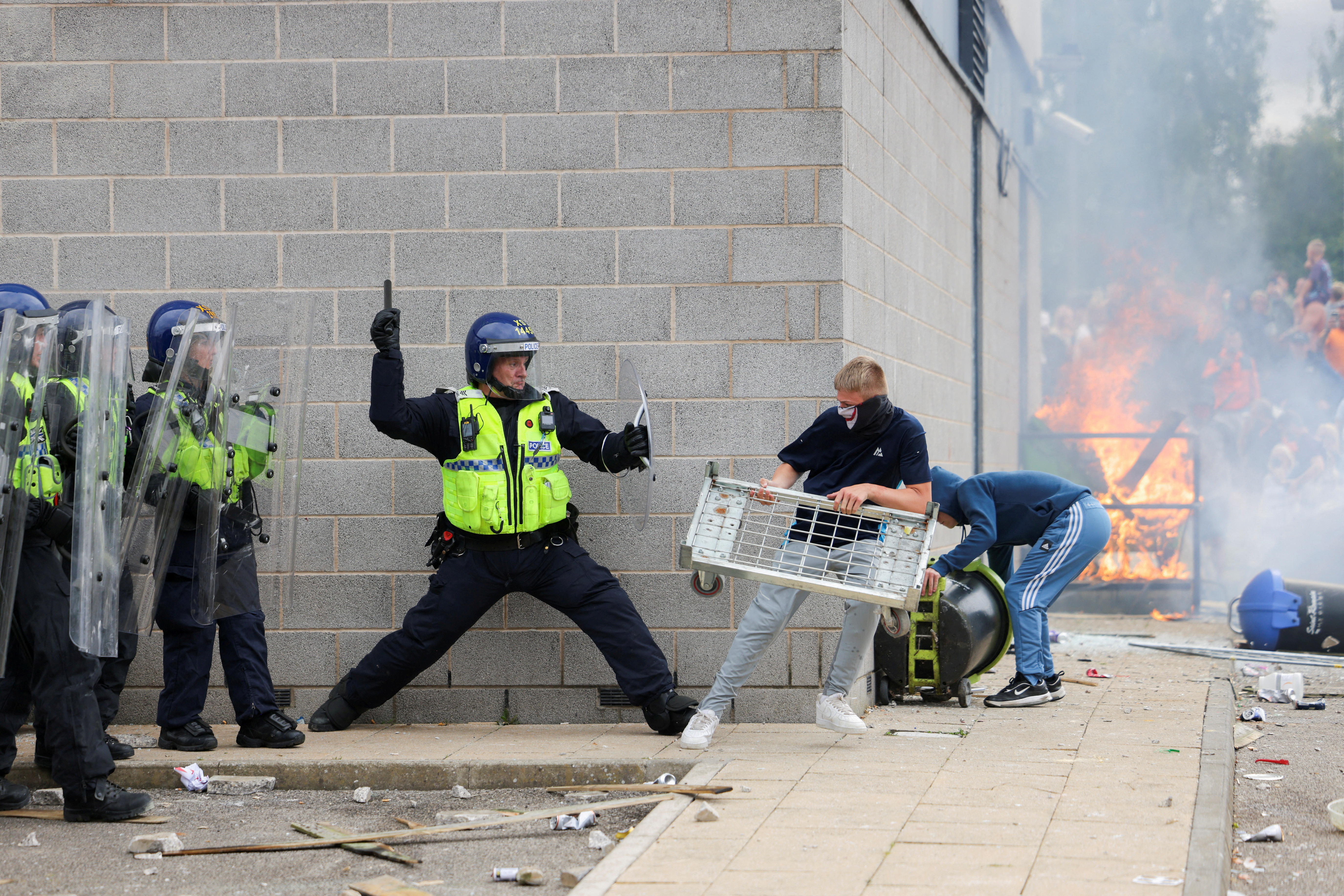 Man jailed for three years for punching police officer in anti-Muslim riots