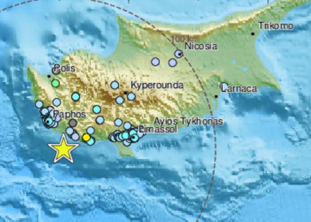 Earthquake overnight near Paphos | Cyprus Mail