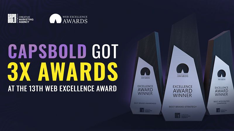 CAPSBOLD earns three wins for tech event campaign at 13th Web Excellence Awards 