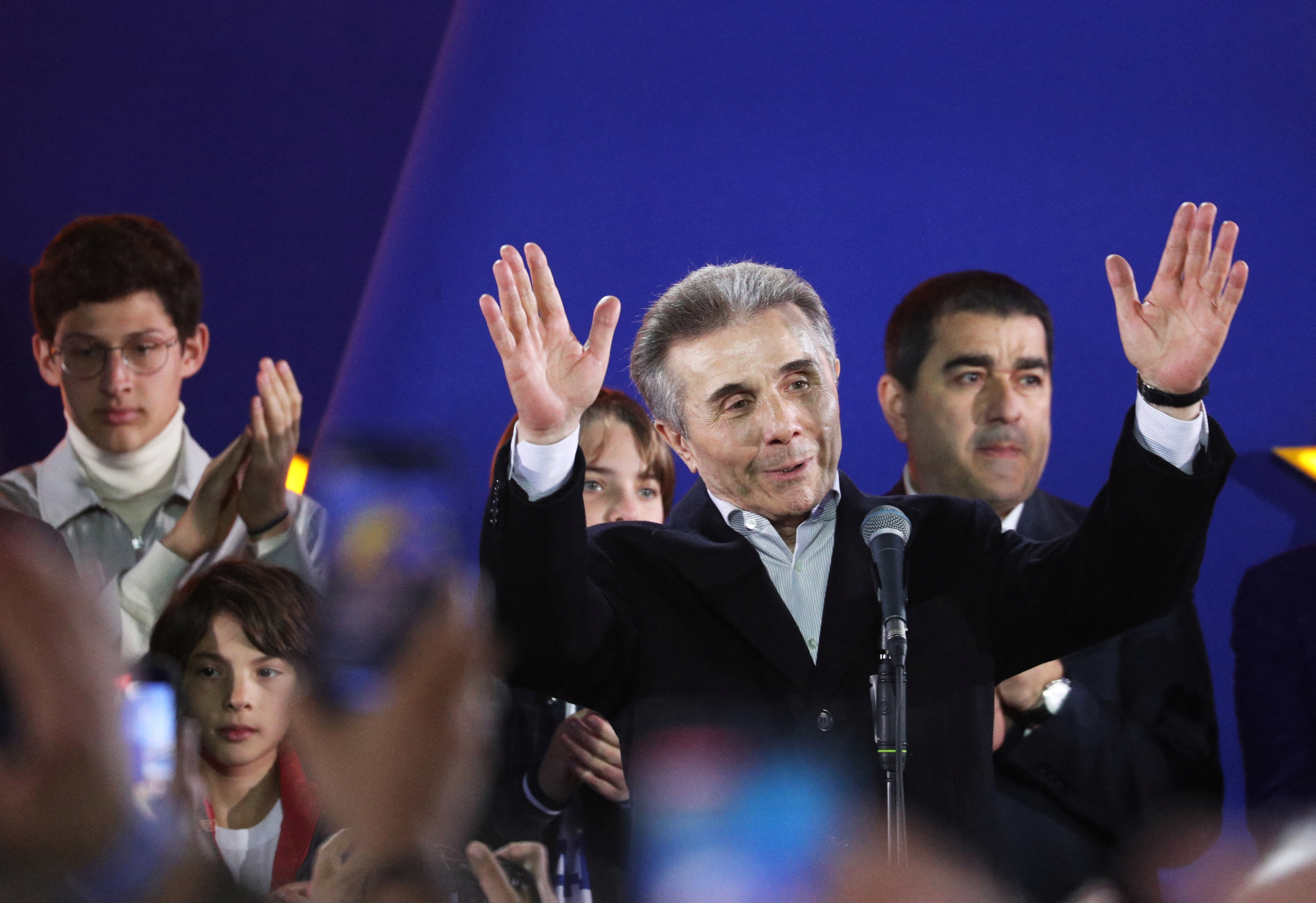 Georgian ruling party wins election, near-complete results show