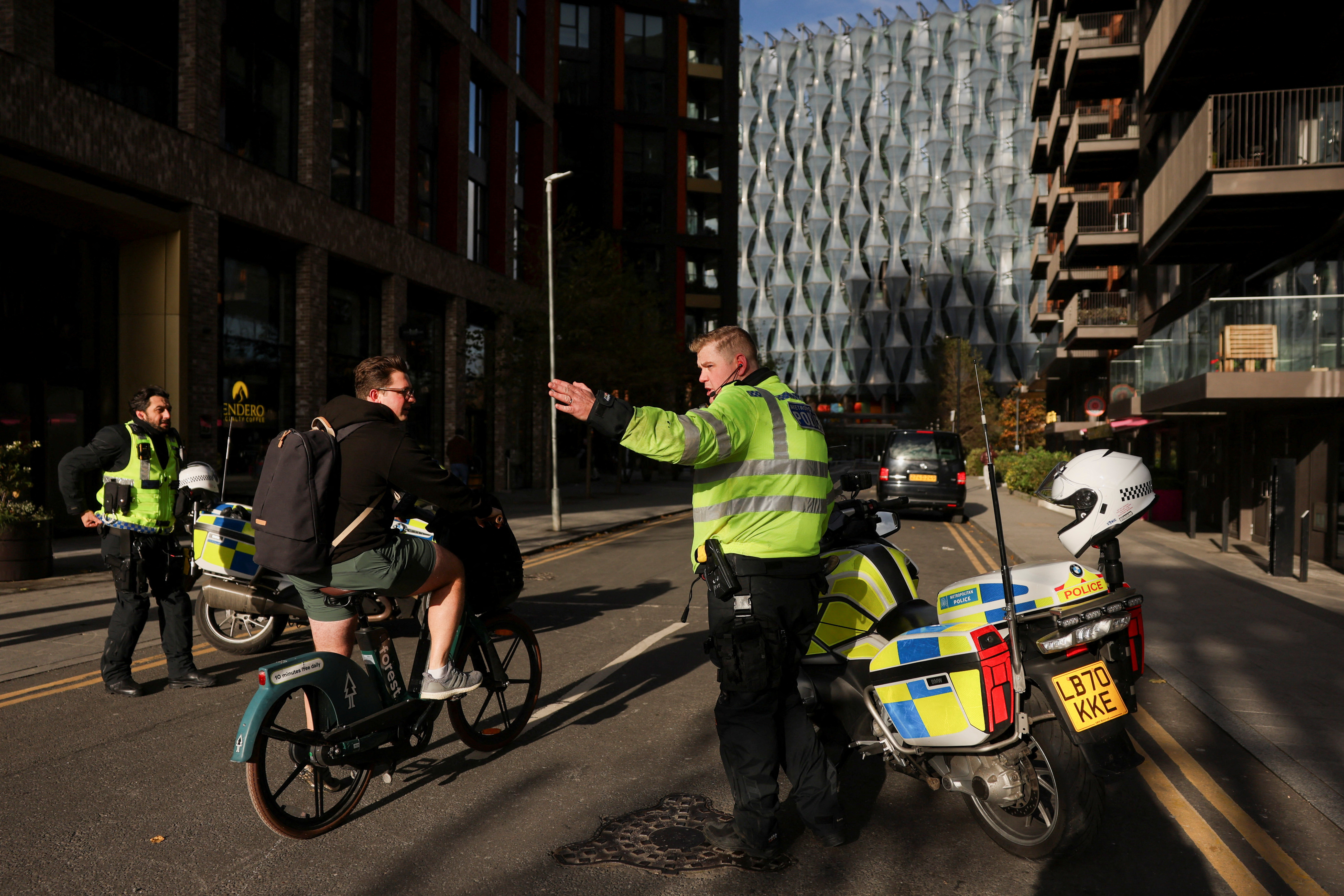 Man charged with bomb hoax over incident at US embassy in London, UK police say