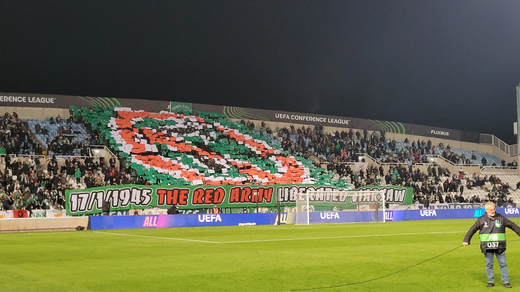 Poland’s Legia demand action over ‘scandalous’ Omonia tifo