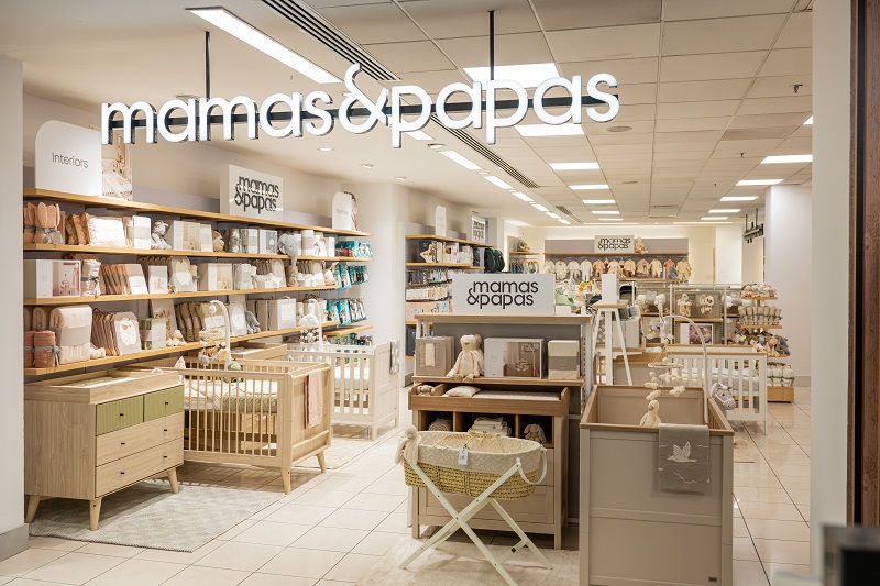 Leading baby brand Mamas Papas arrives at Acropolis M S