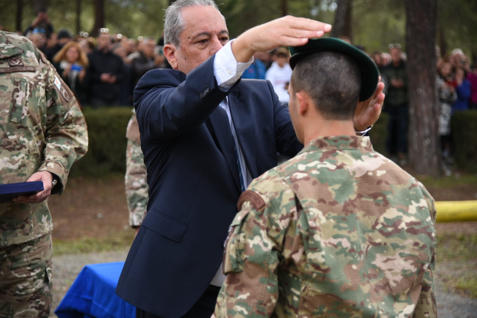 Special forces soldiers receive green berets