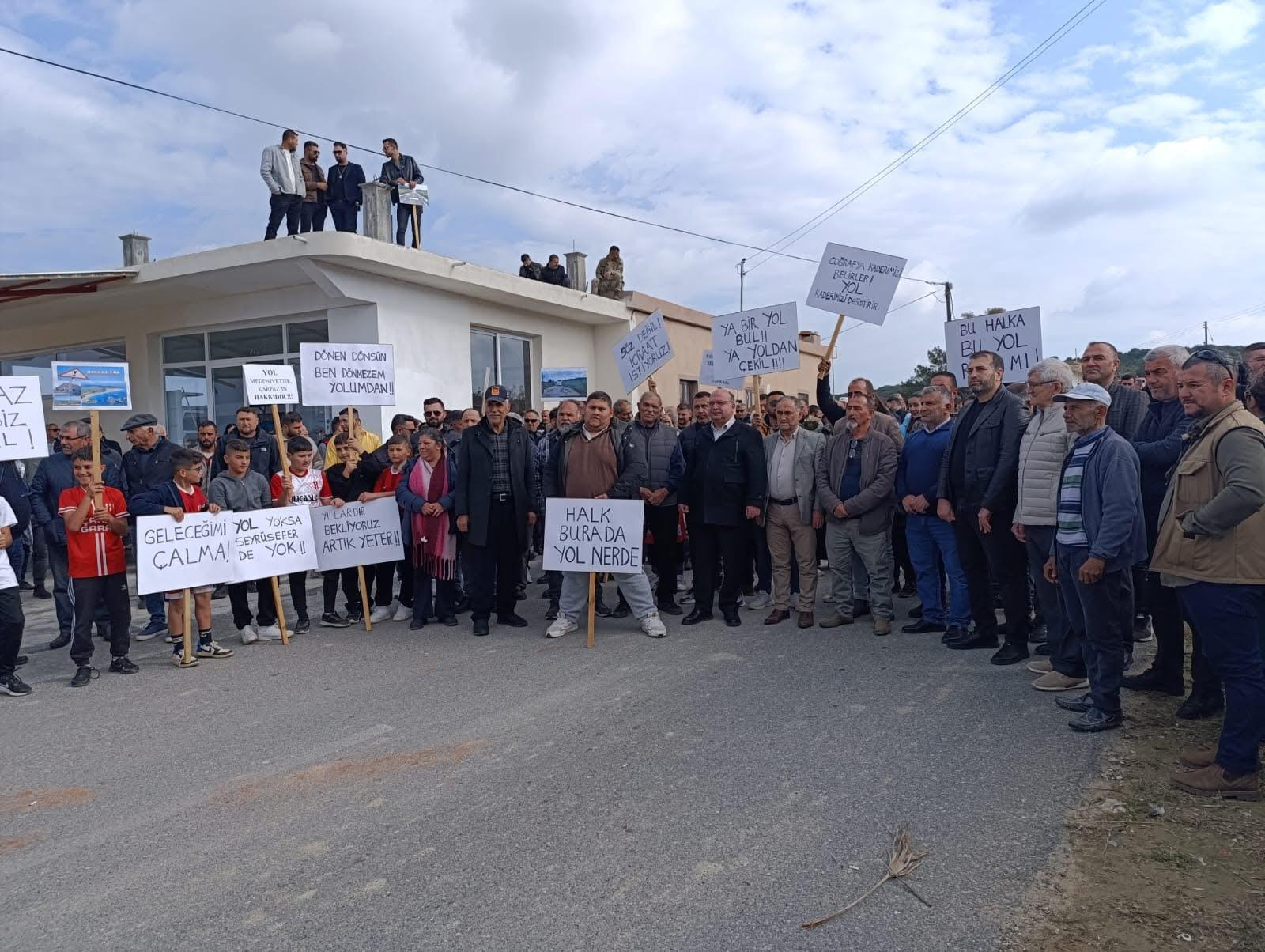 Rizokarpaso residents protest for new Apostolos Andreas road