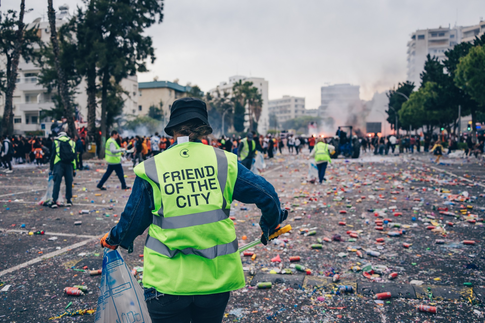 environment, City friends, Limassol carnival, parade, trash, waste