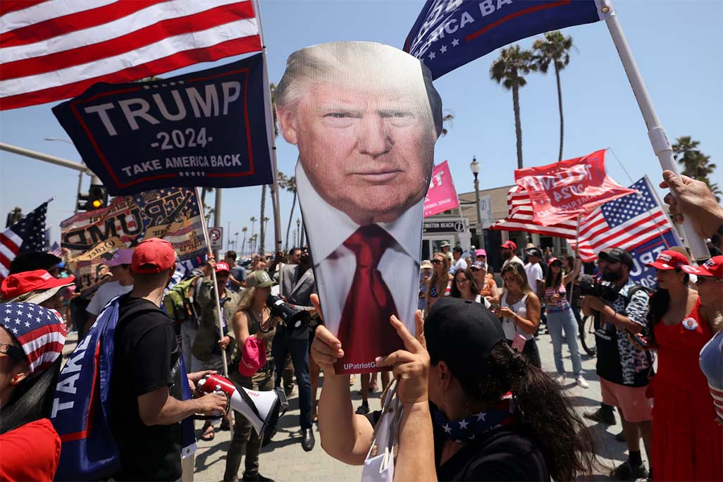 cover Combative Trump declares &#8216;America is back&#8217;. Here&#8217;s what his voters made of it