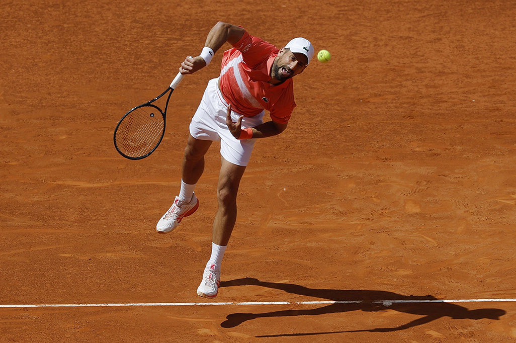 image Djokovic claims first clay win of the season in Geneva
