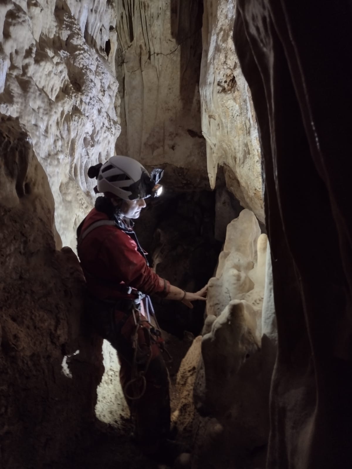 Stalagmites in Varathro cave