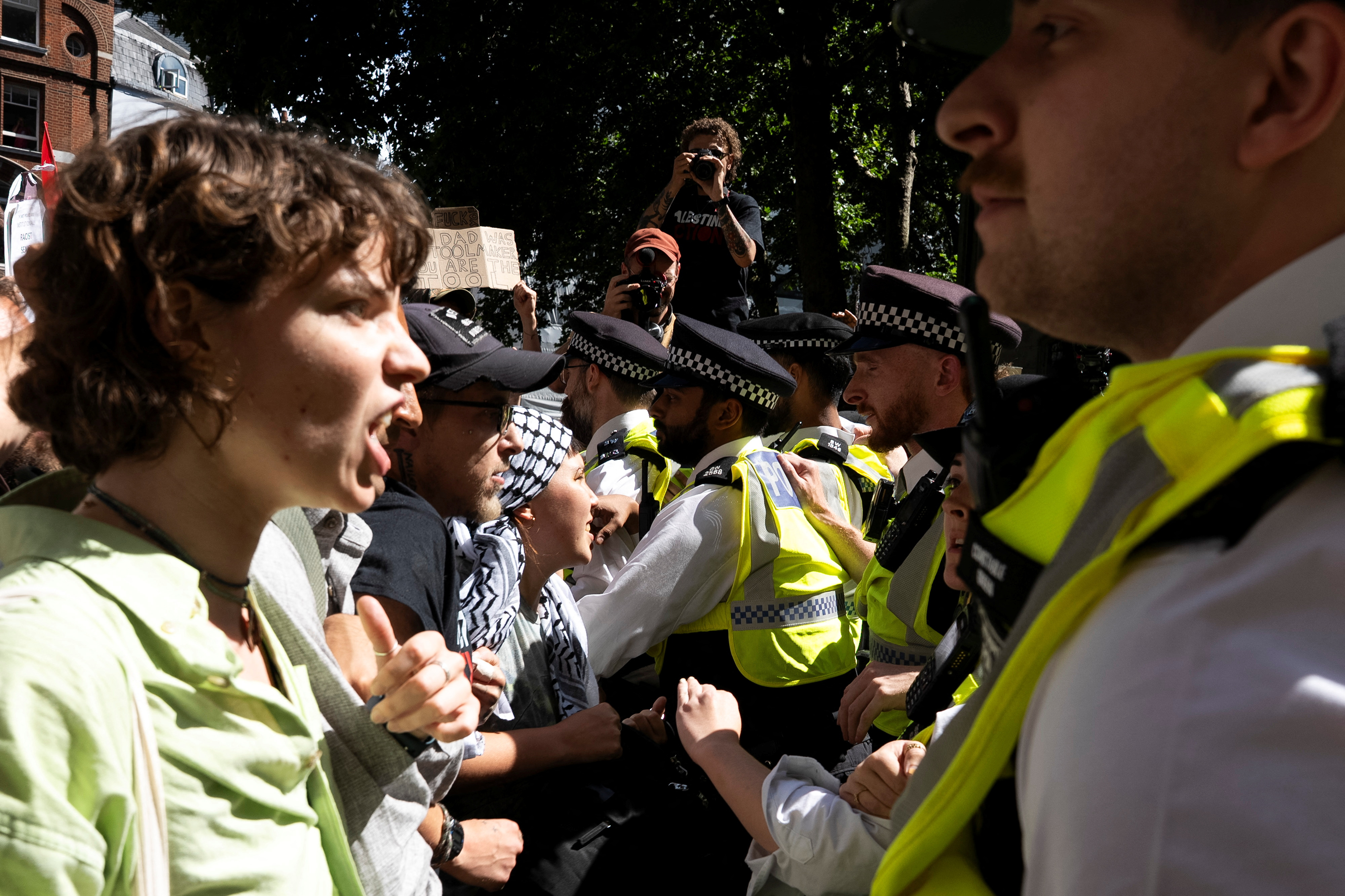 image UK police arrest over 20 supporters of now banned Palestine Action group