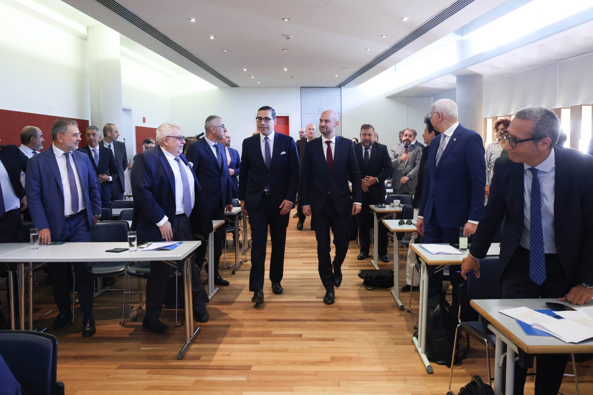 Foreign Minister Constantinos Kombos with his French counterpart Jean-Noel Barrot