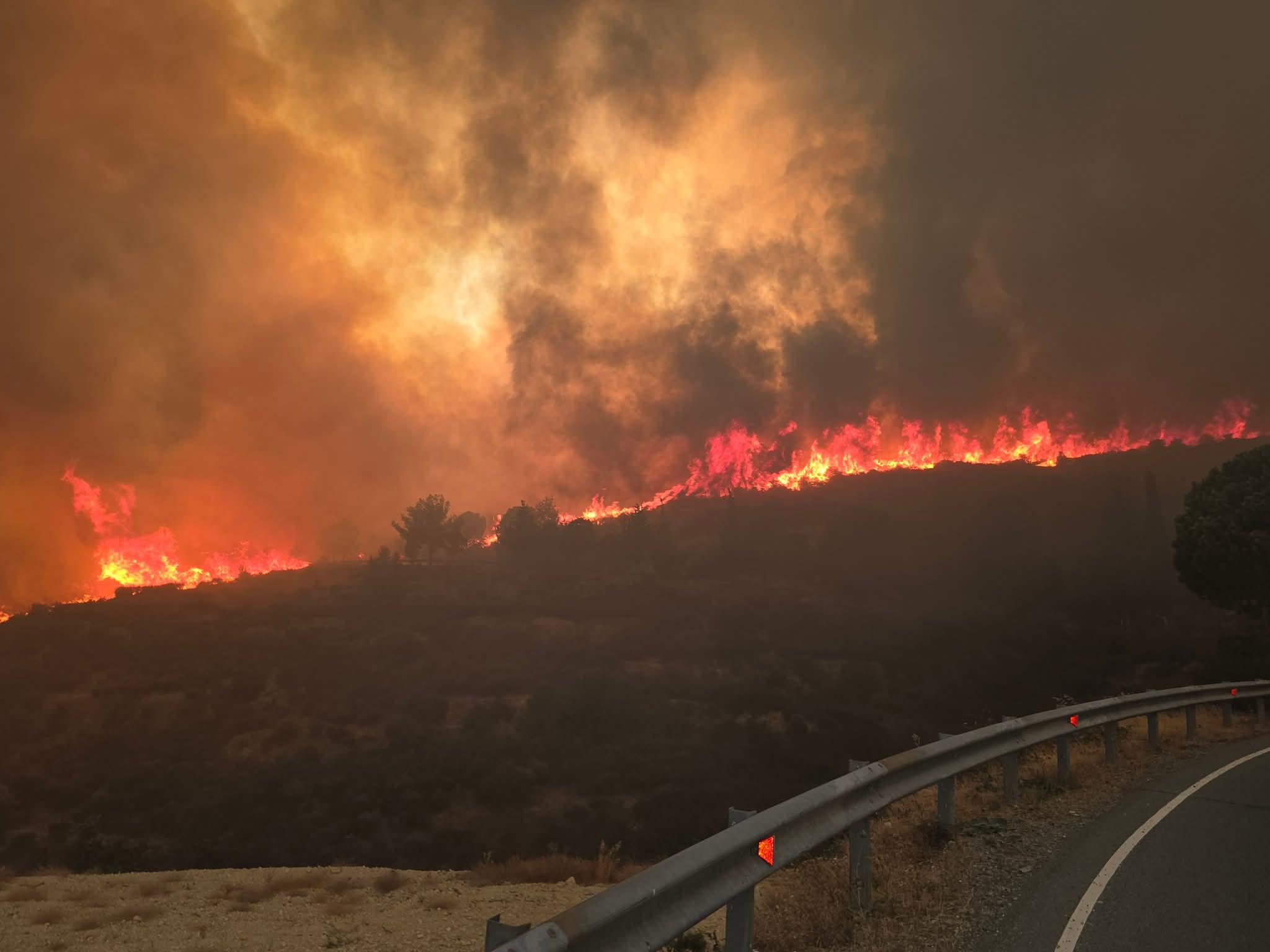 cover Limassol wildfire leaves trail of destruction as three injured and villages evacuated