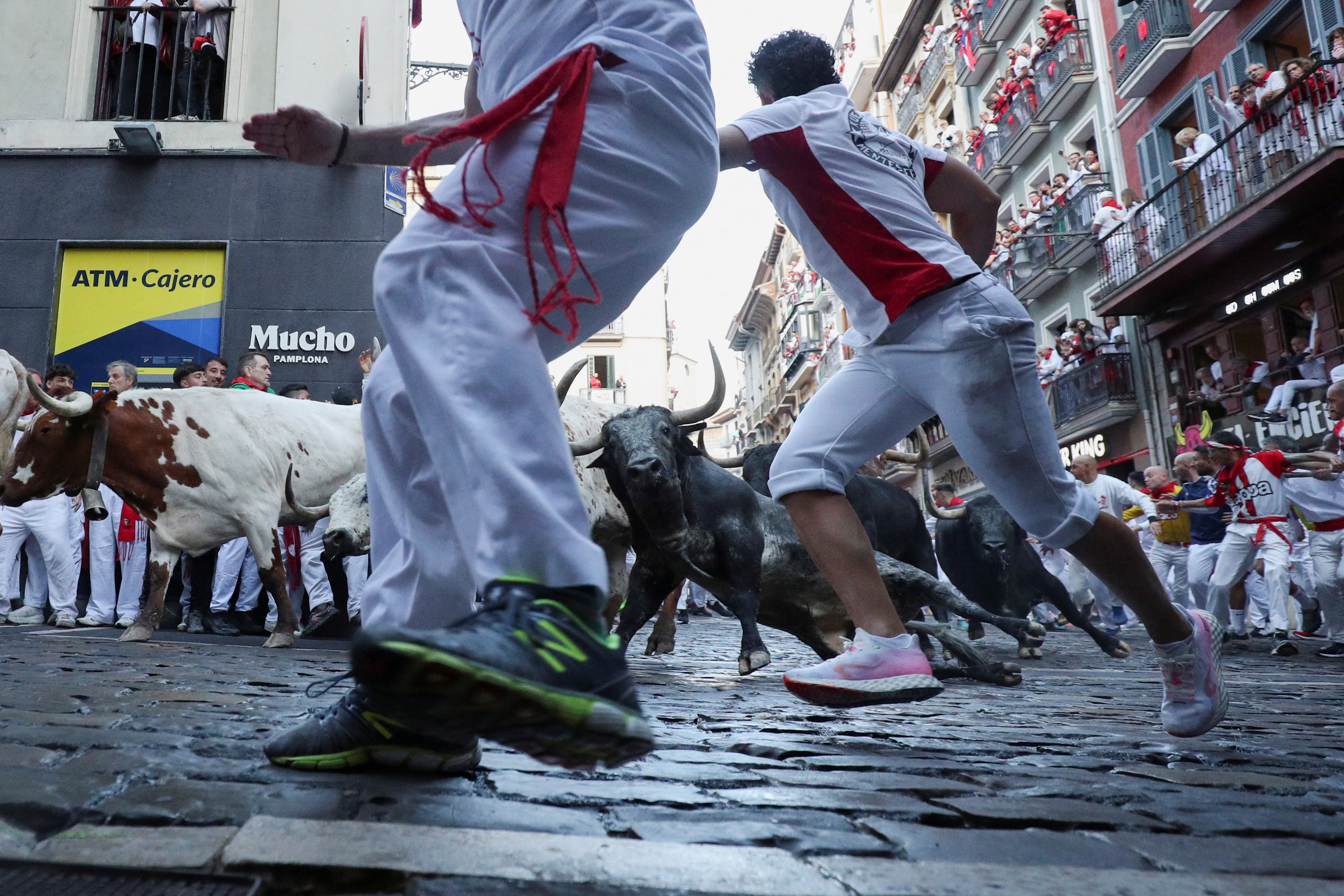 image One man gored and seven others bruised in Spain&#8217;s bull running festival