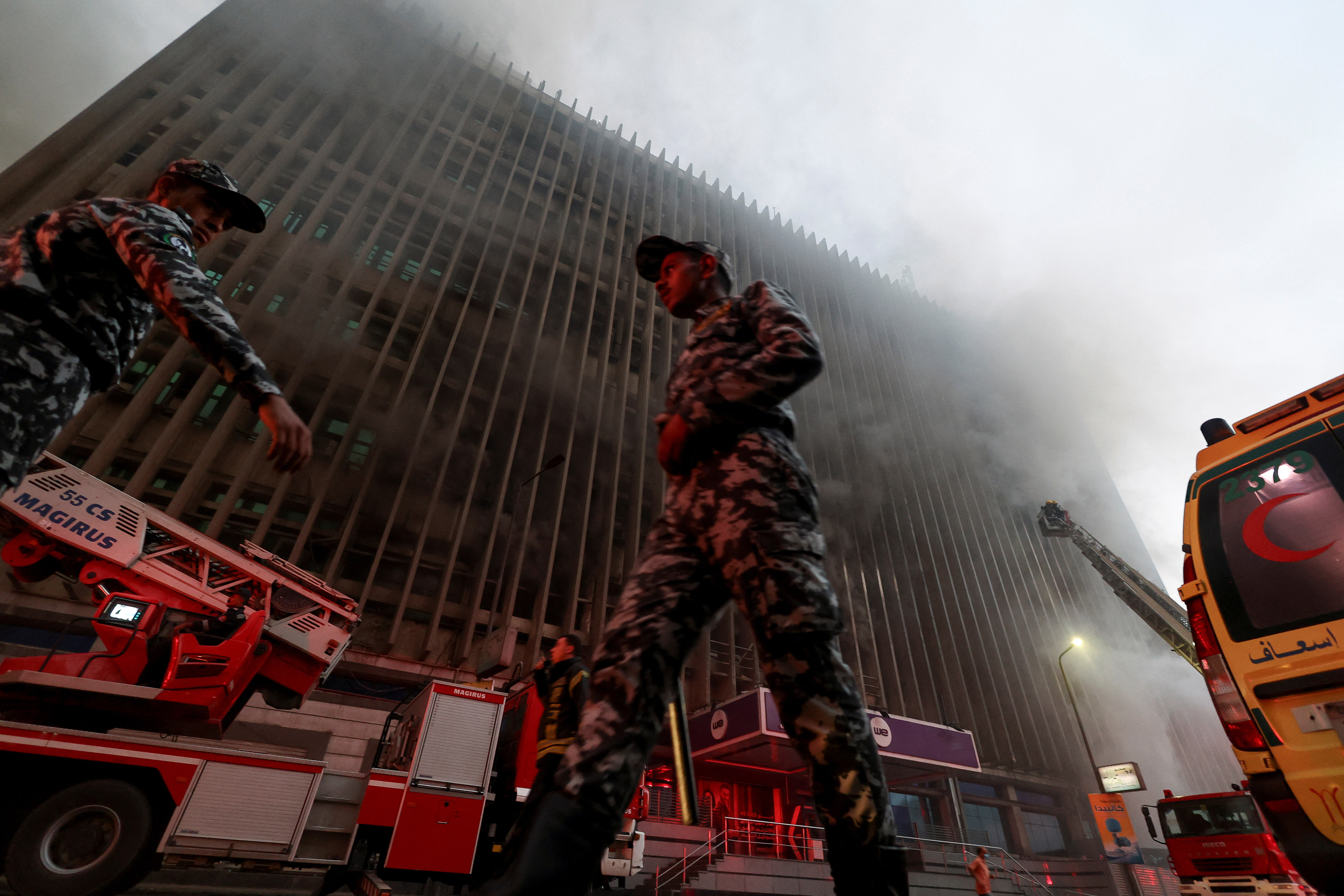 image Blaze at Cairo telecommunications building kills four, disrupts internet, phone