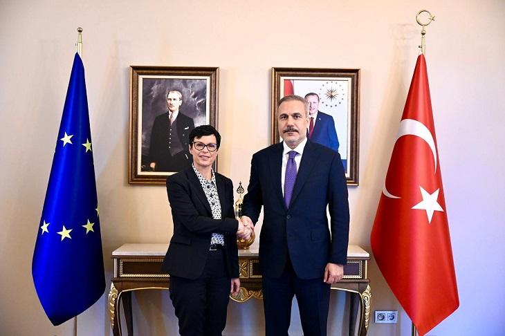 cover Fidan briefs EU’s Kos on Cyprus enlarged meeting