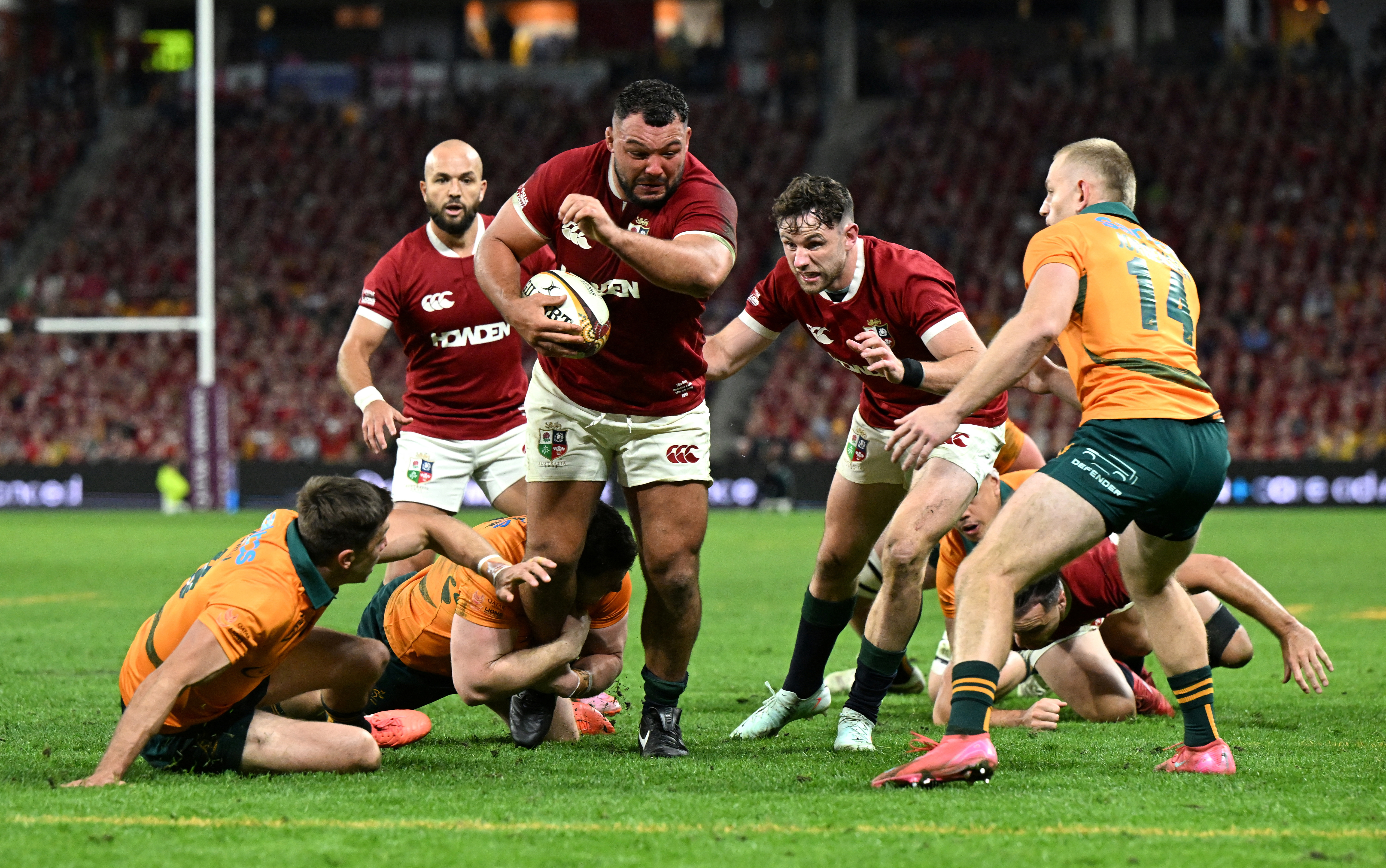 Lions dominate early to down Wallabies in first test