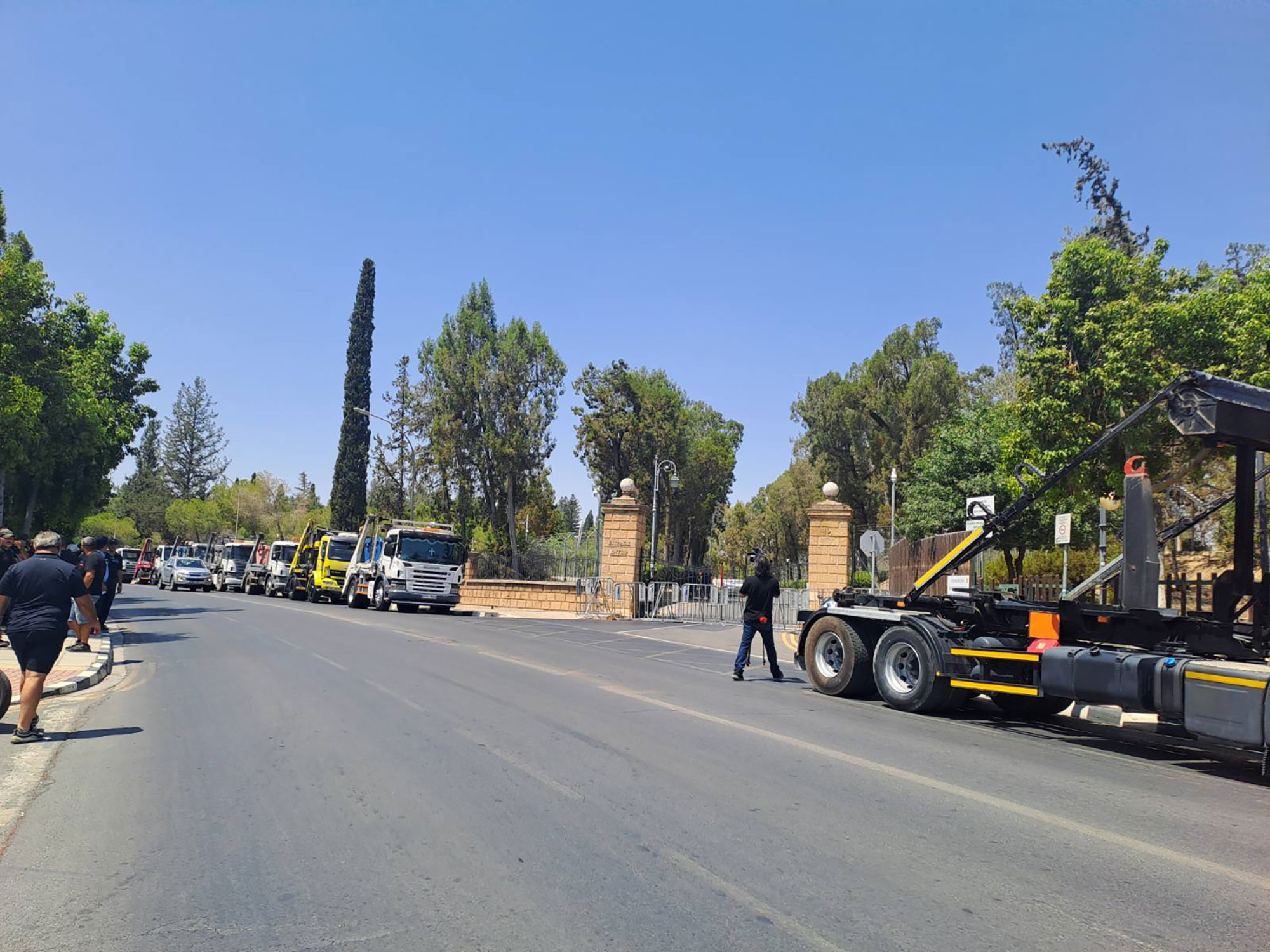 cover Skip loader owners protest in Nicosia