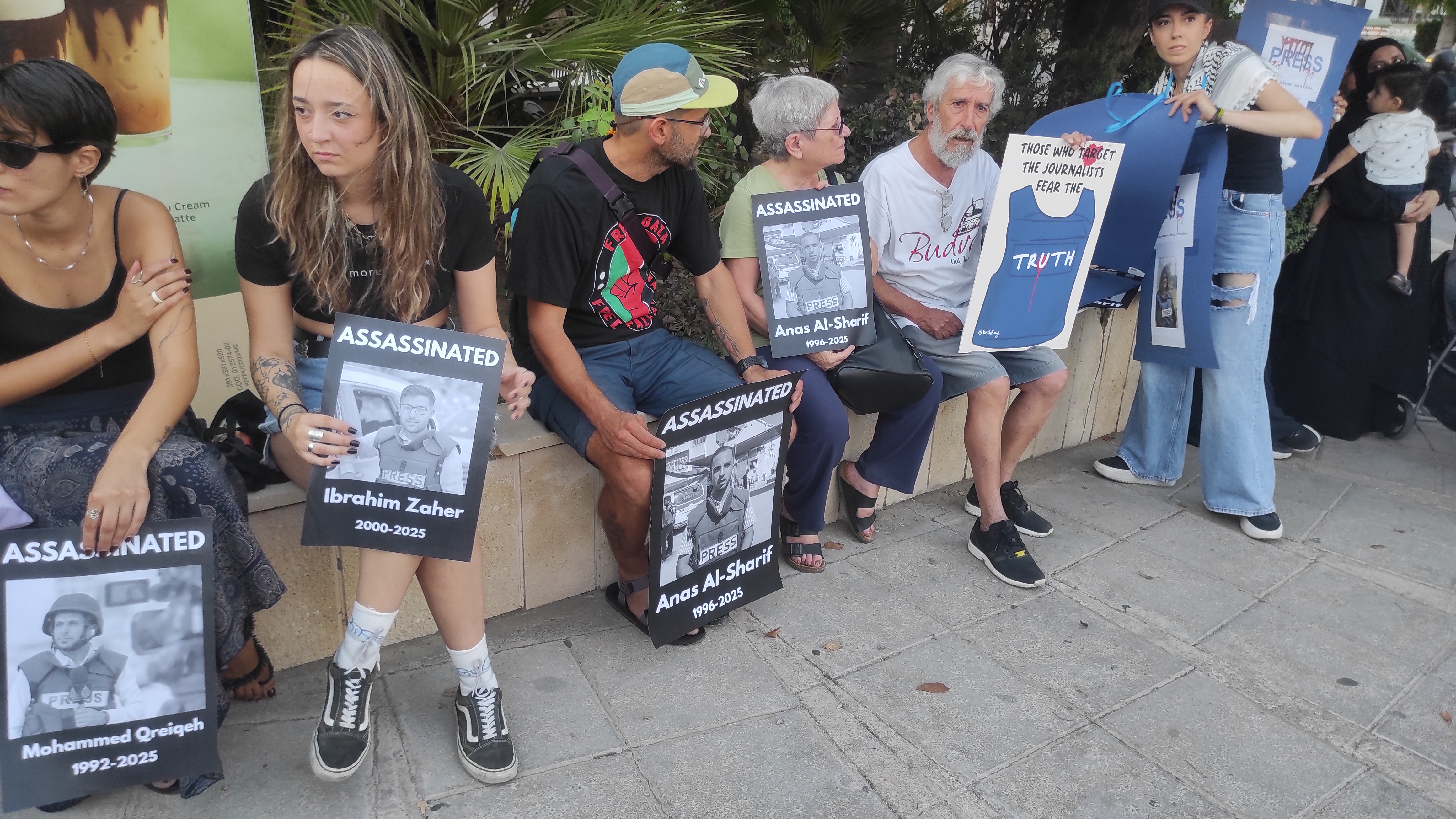 Nicosia, journalist, protest, demonstration