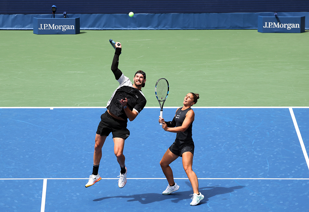 cover Defending champions trump singles stars in early US Open mixed doubles