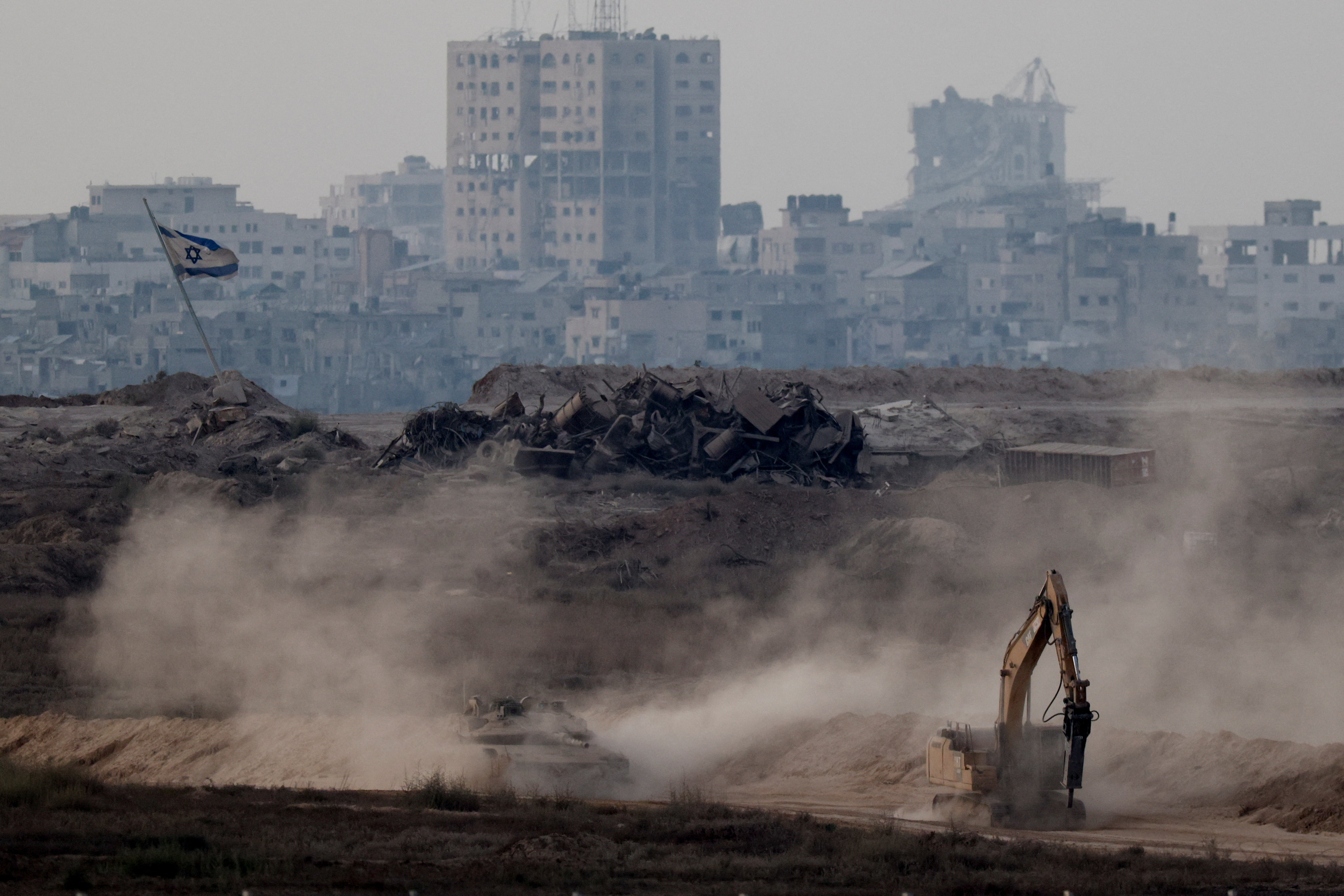 cover Israel says it has taken first steps of military operation in Gaza City