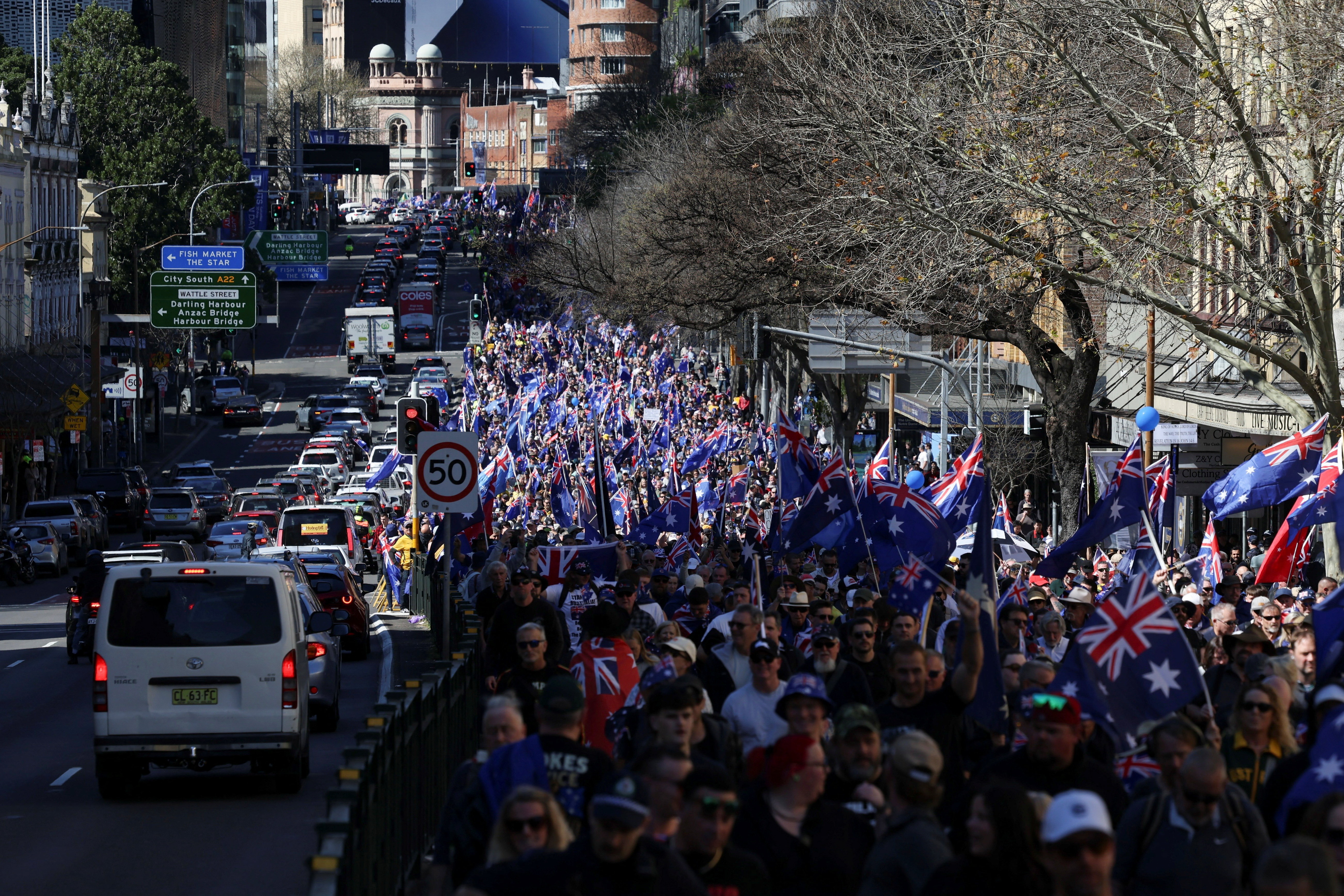 cover Thousands in Australia march against immigration, government condemns rally