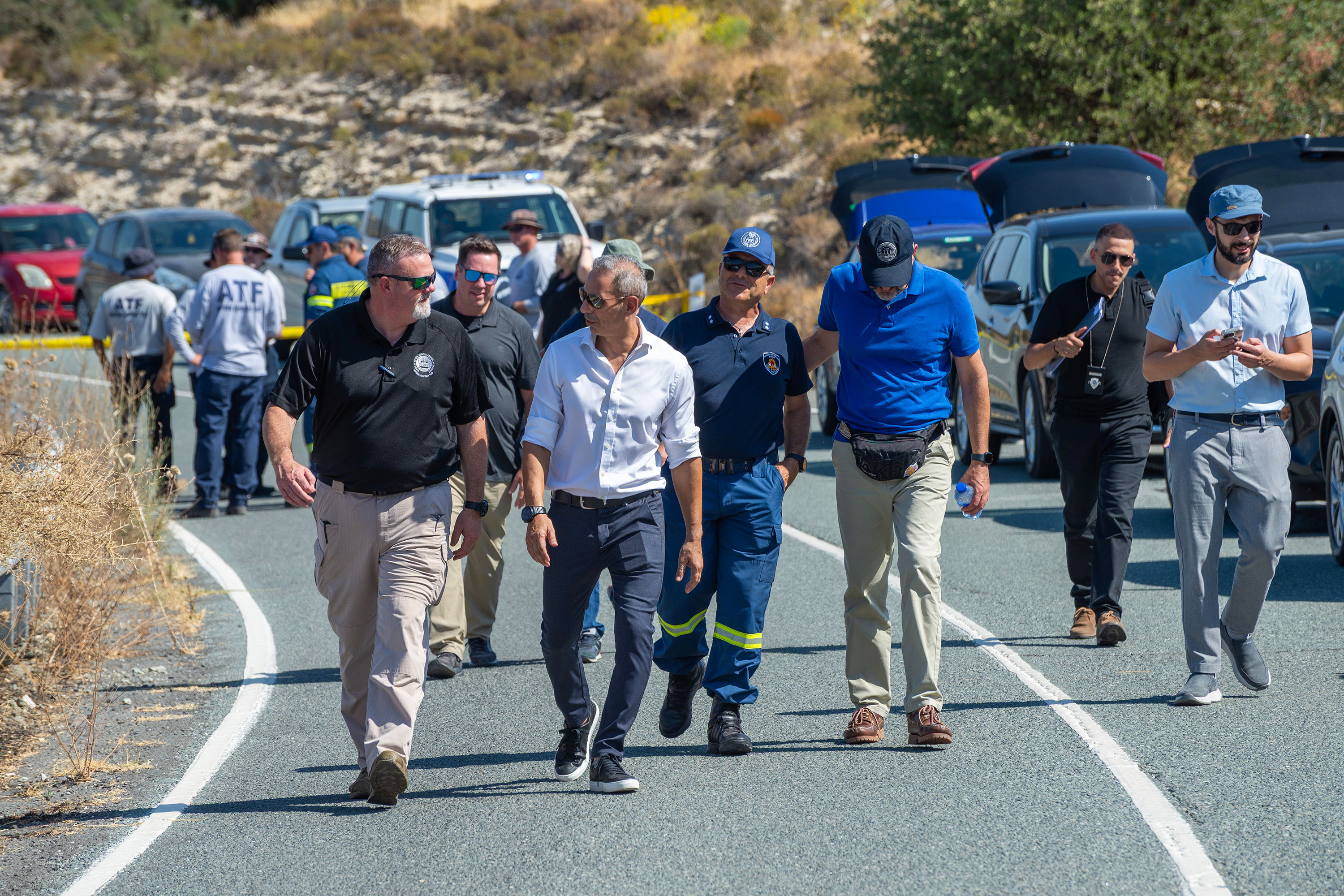 US investigators visit wildfire origin site in Malia