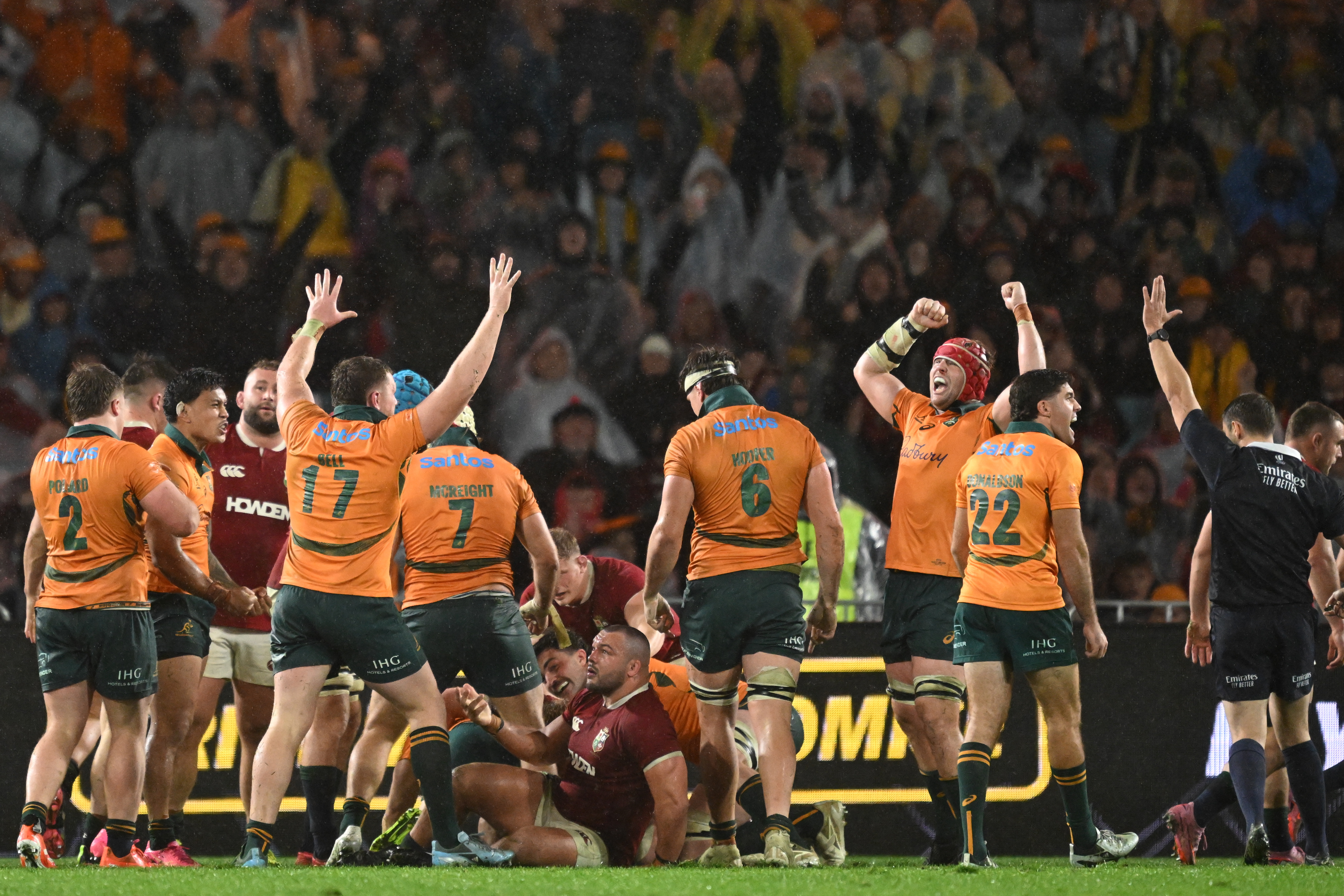 cover Lions fail to clinch whitewash as Australia win in stormy Sydney