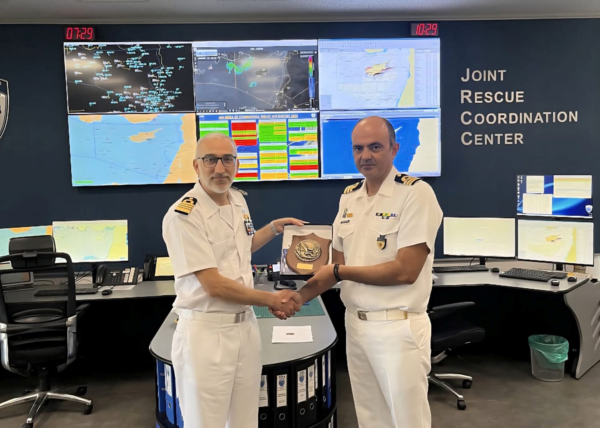 image Italian naval delegation visits Larnaca JRCC