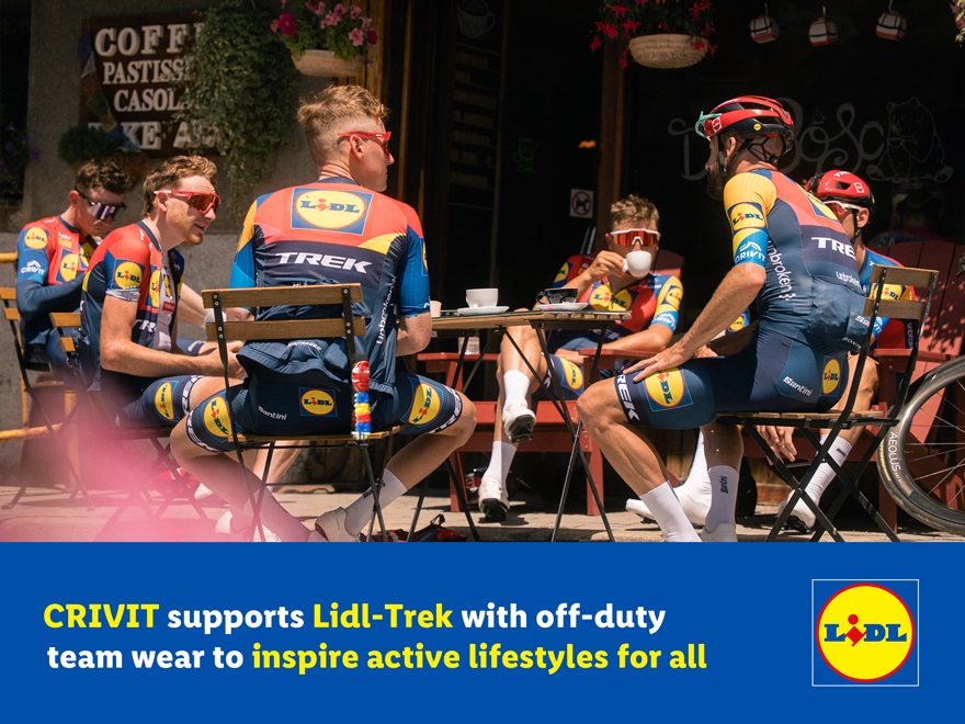 CRIVIT supports Lidl-Trek with off-duty team wear to inspire active lifestyles for all