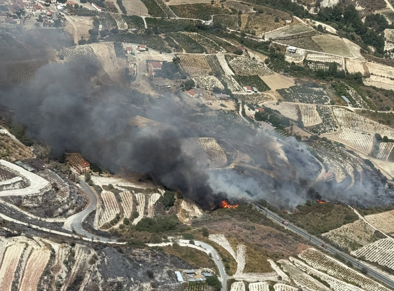 cover Omodos wildfire contained