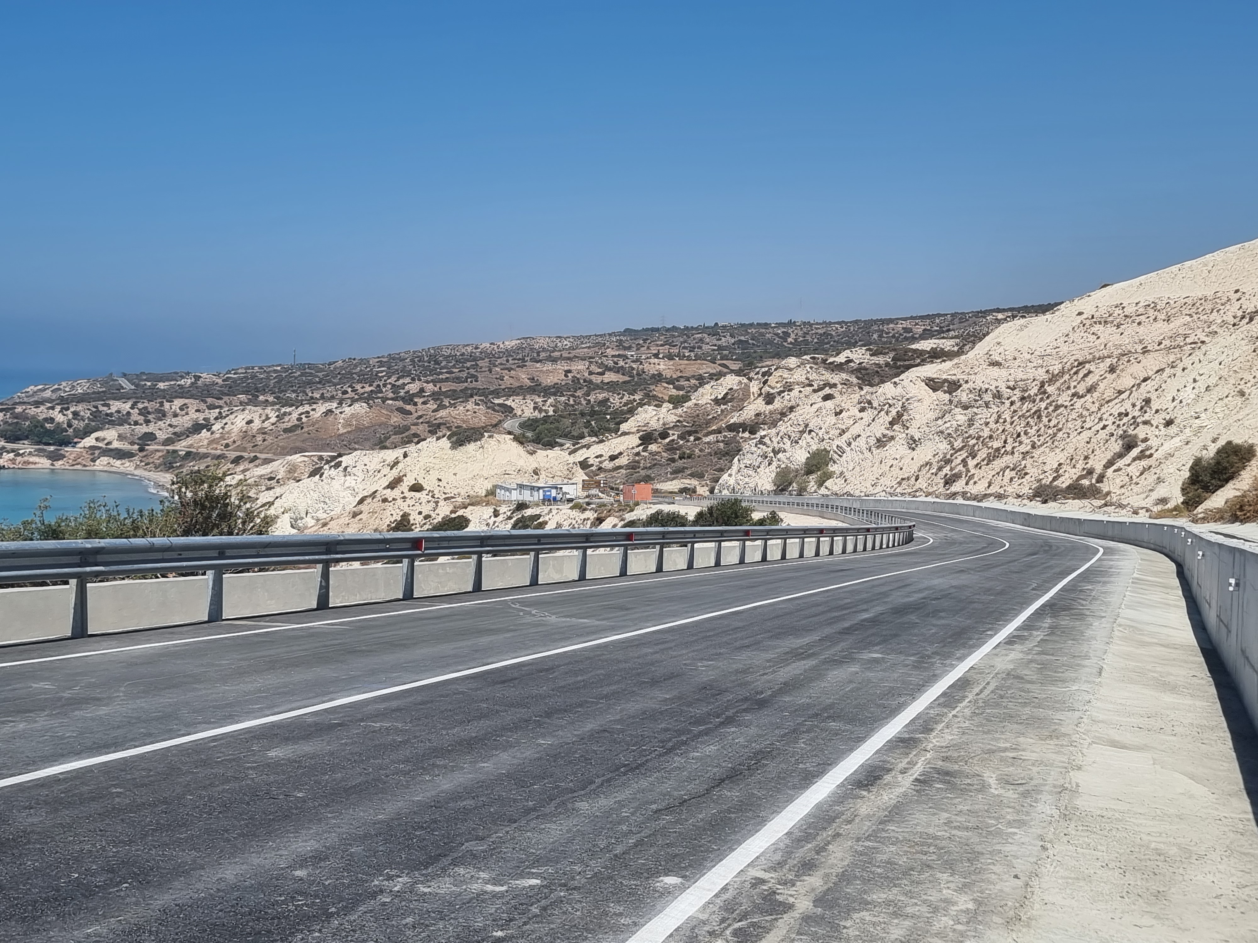 Road stabilised near Petra tou Romiou