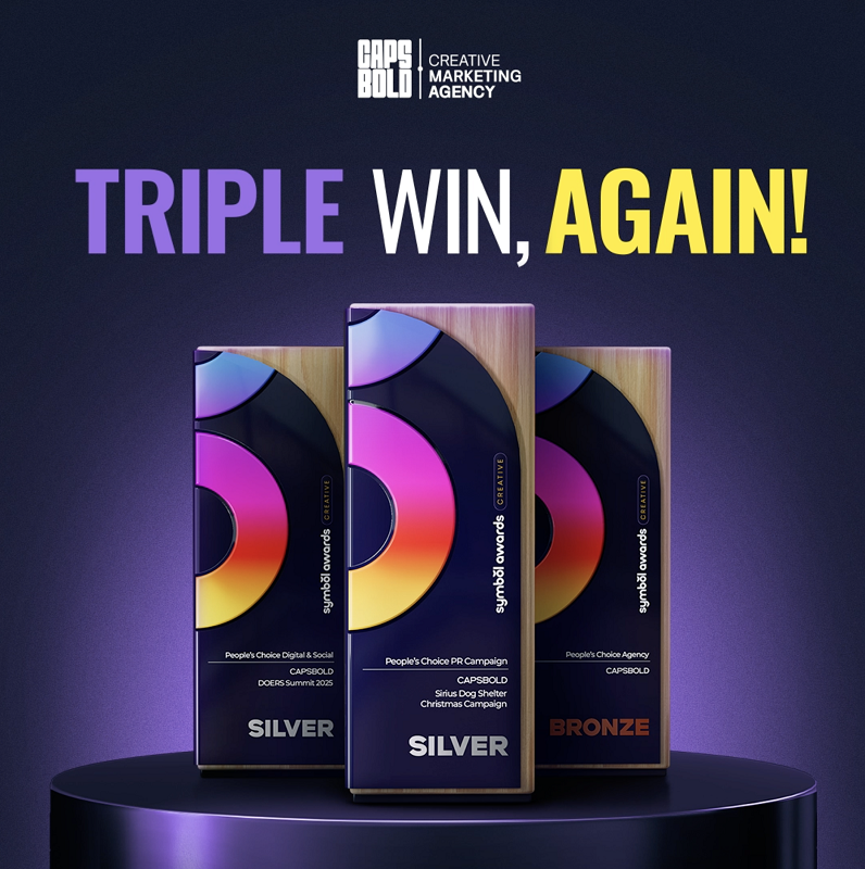 cover Three wins for CAPSBOLD marketing agency at Symbol Creative Awards 2025