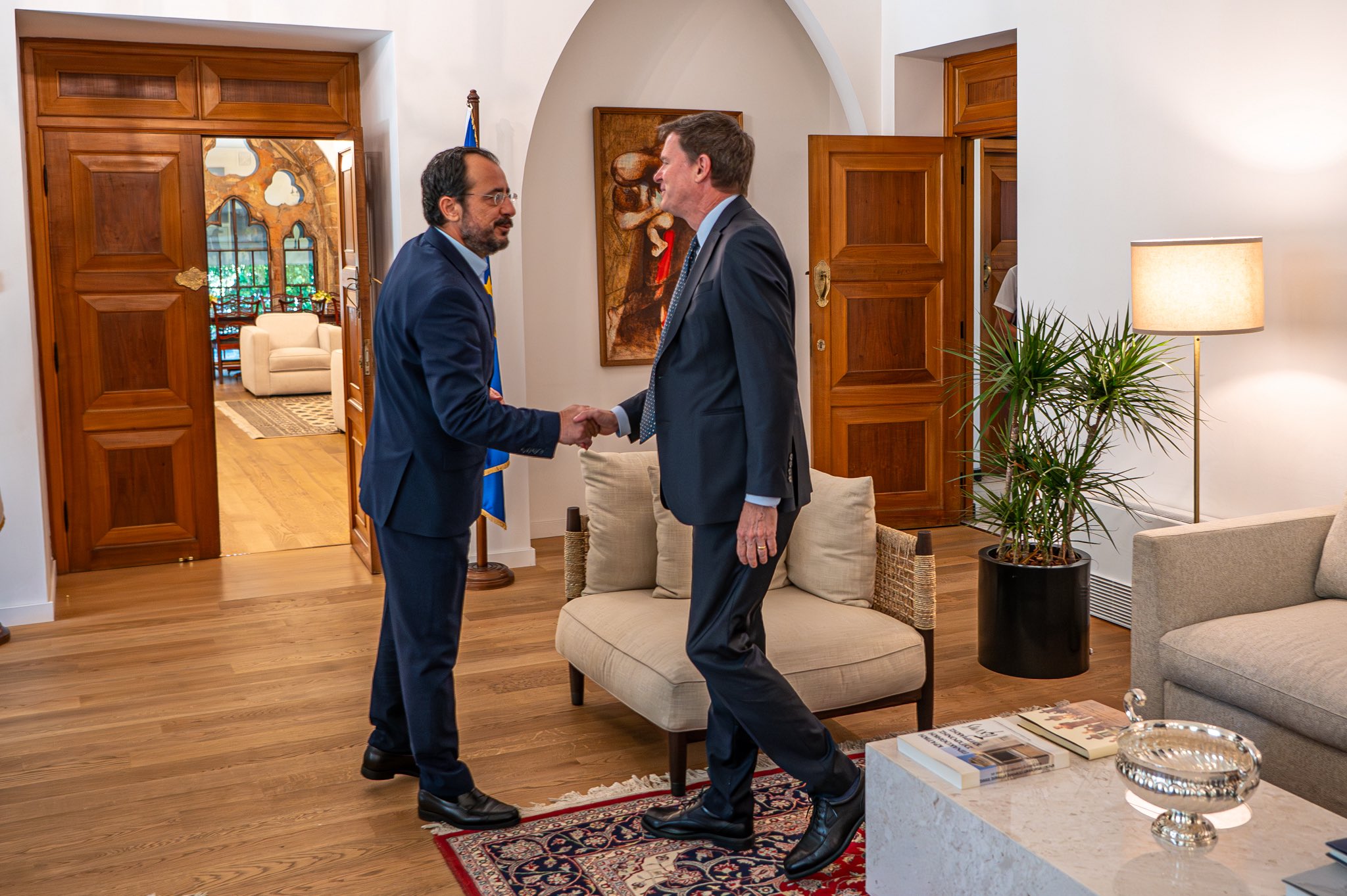 cover Christodoulides raises issue of arrested Greek Cypriots in final Stewart meeting