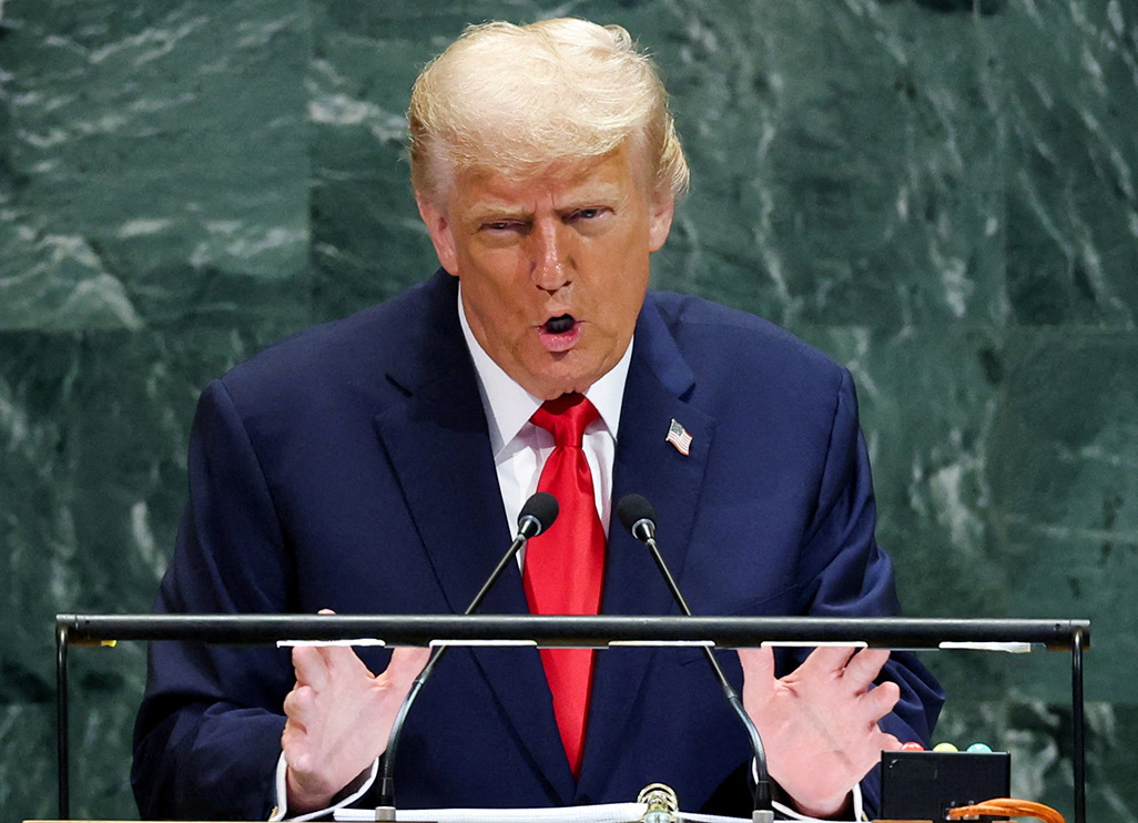 cover Trump tells UN that climate change is a &#8216;con job&#8217;