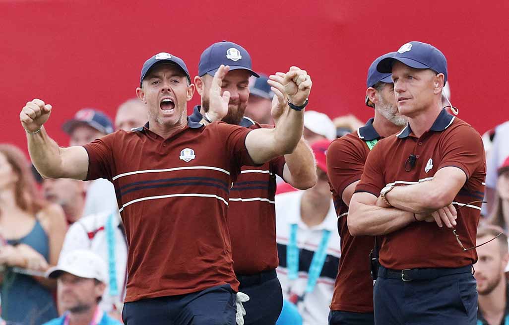 cover Tempers high as Europe whips US for huge lead
