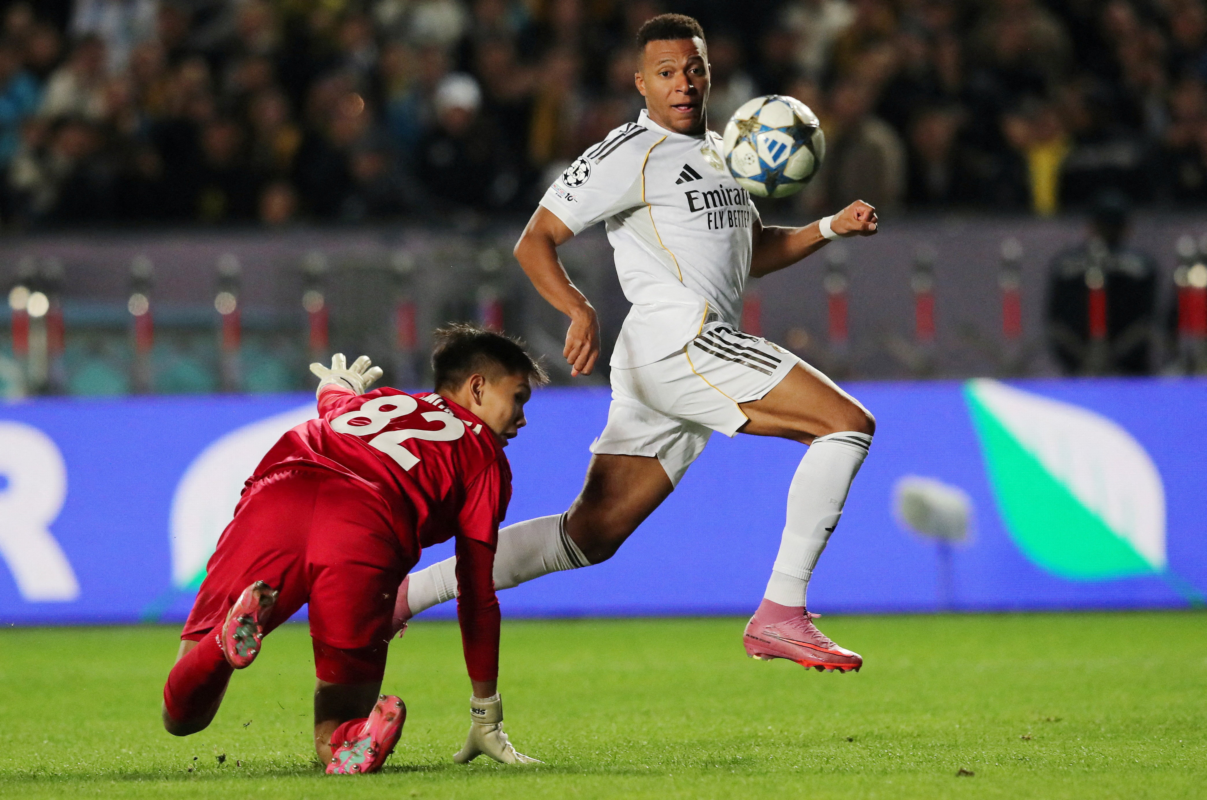 cover Mbappe hat-trick powers Real Madrid to 5-0 win over Kairat in Champions League