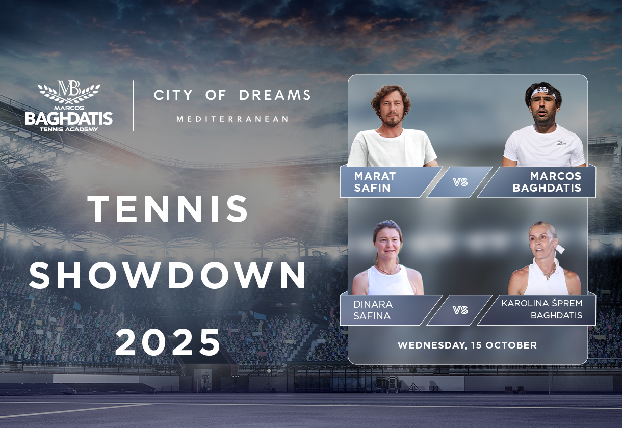 cover Marcos Baghdatis to face Marat Safin in anniversary tennis event