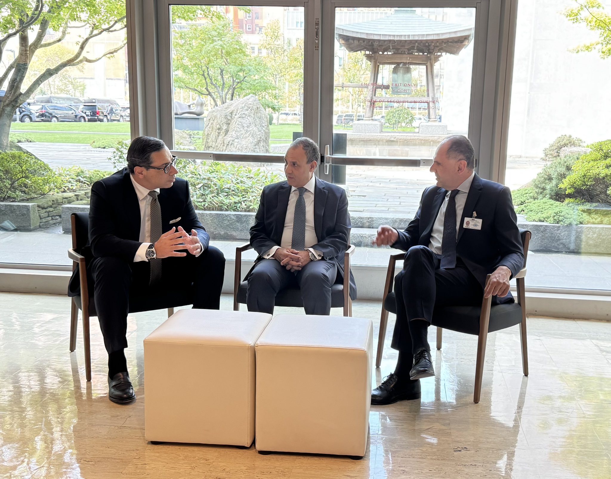 cover Kombos holds tripartite meeting with Egyptian, Greek counterparts
