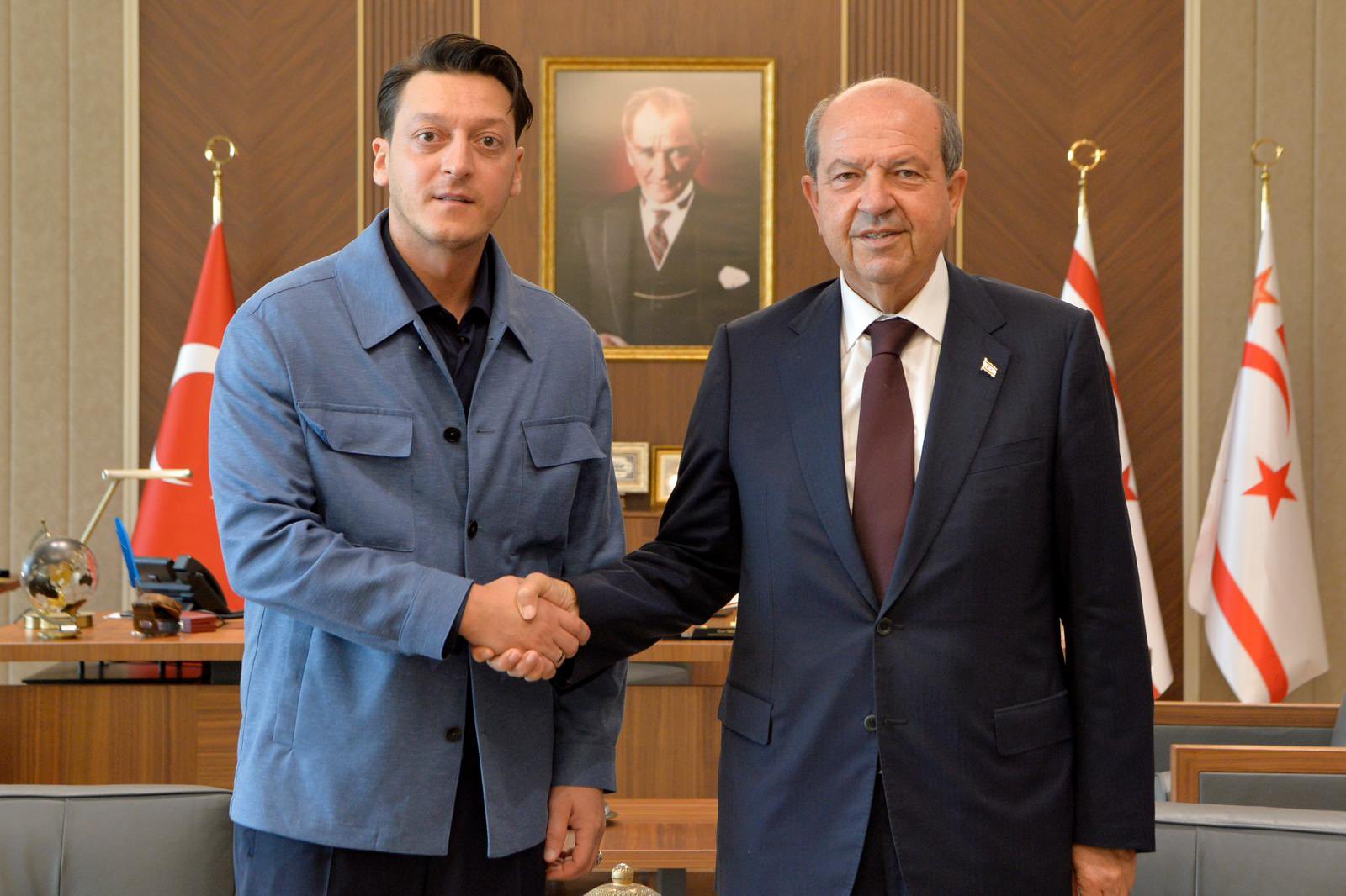 cover Former footballer Ozil visits Cyprus to boost Tatar’s re-election campaign