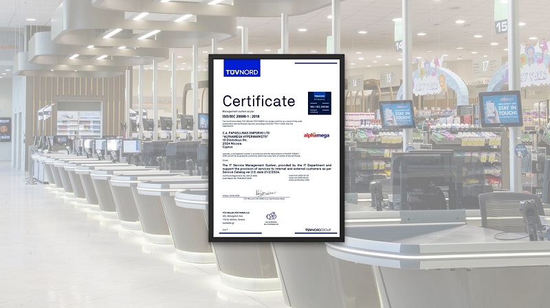 cover Alphamega Hypermarkets&#8217; IT department achieves ISO certification