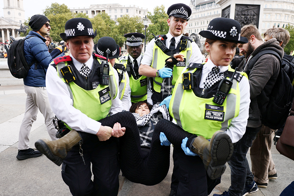 cover London police arrest dozens at protest against ban on Palestine Action