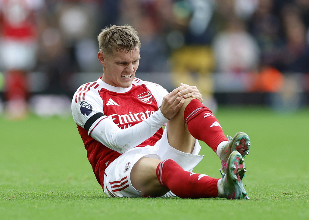 image Arsenal captain Odegaard sidelined for weeks in fresh injury blow