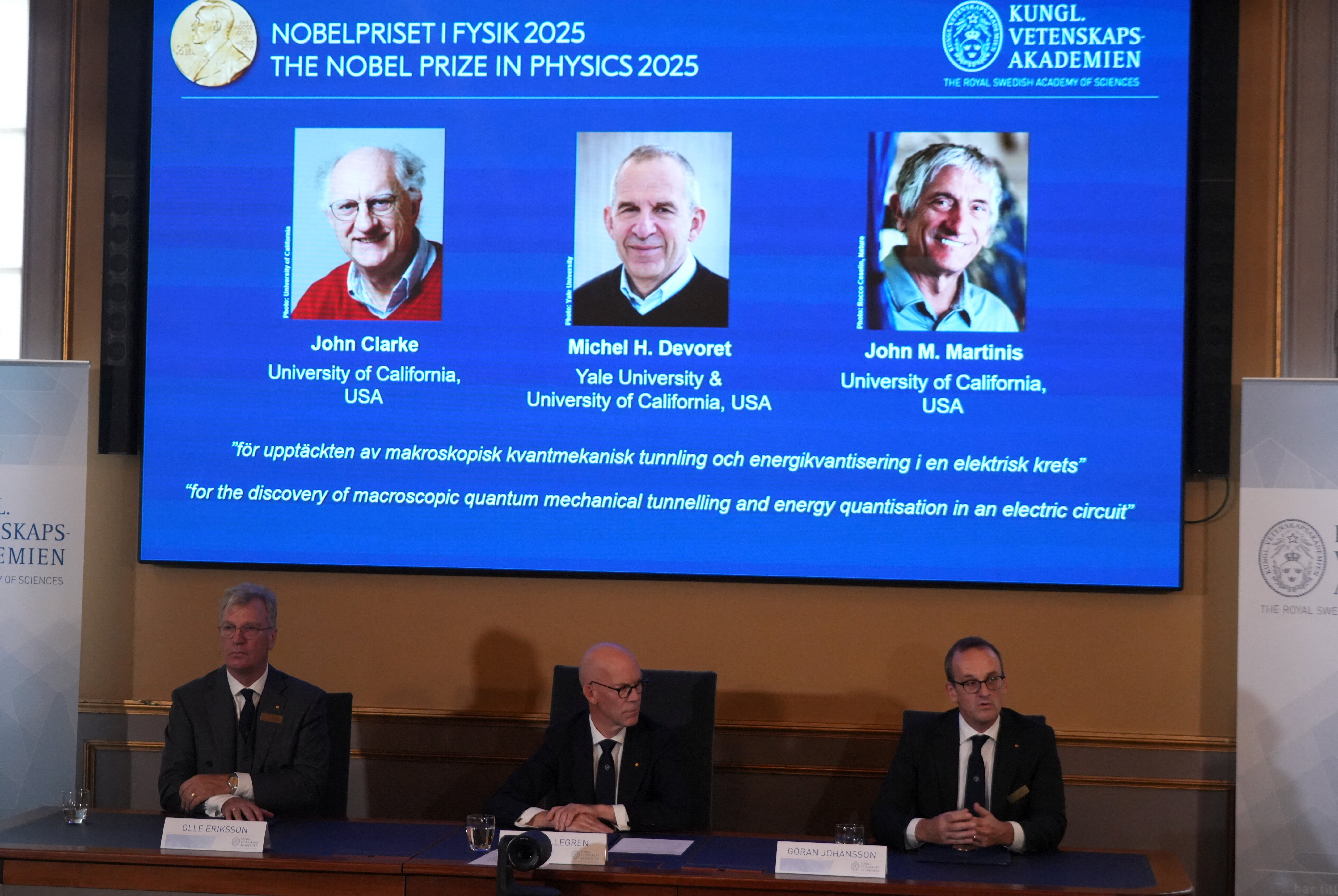 image Trio win Nobel prize for revealing quantum physics in action