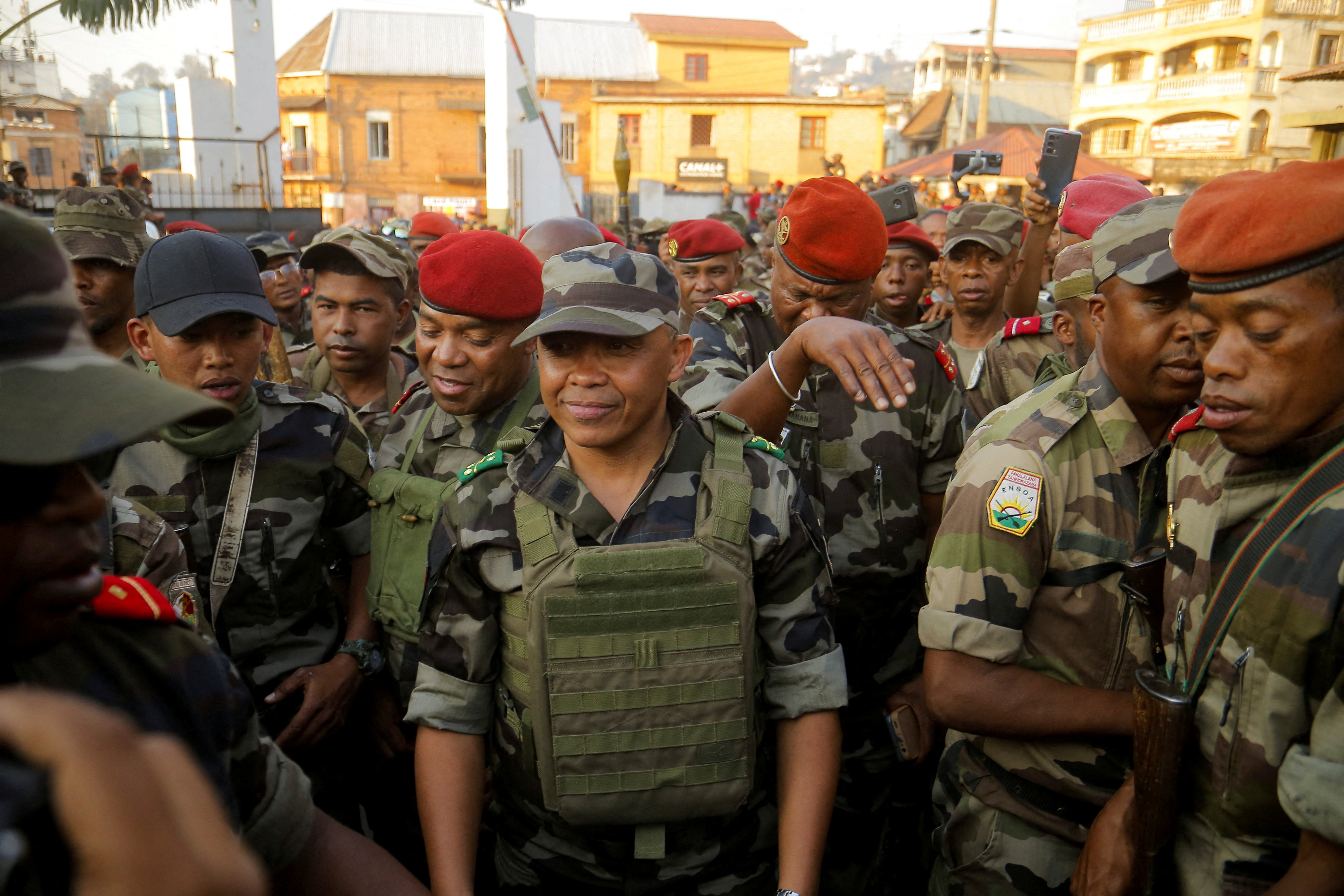 cover Madagascar coup leader says he will be sworn in as president as African Union suspends the country