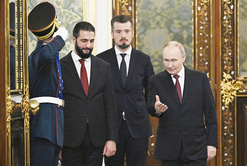 cover Syria&#8217;s Sharaa tells Putin he will respect past deals with Moscow