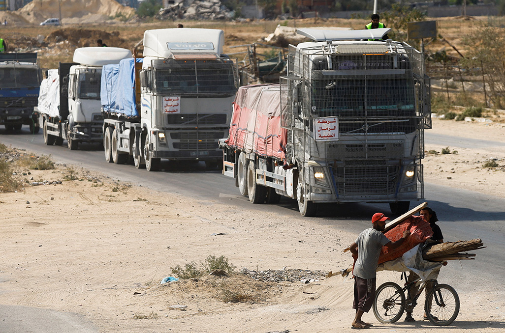 cover 60 tonnes of food entering Gaza daily but not yet reaching famine-hit north