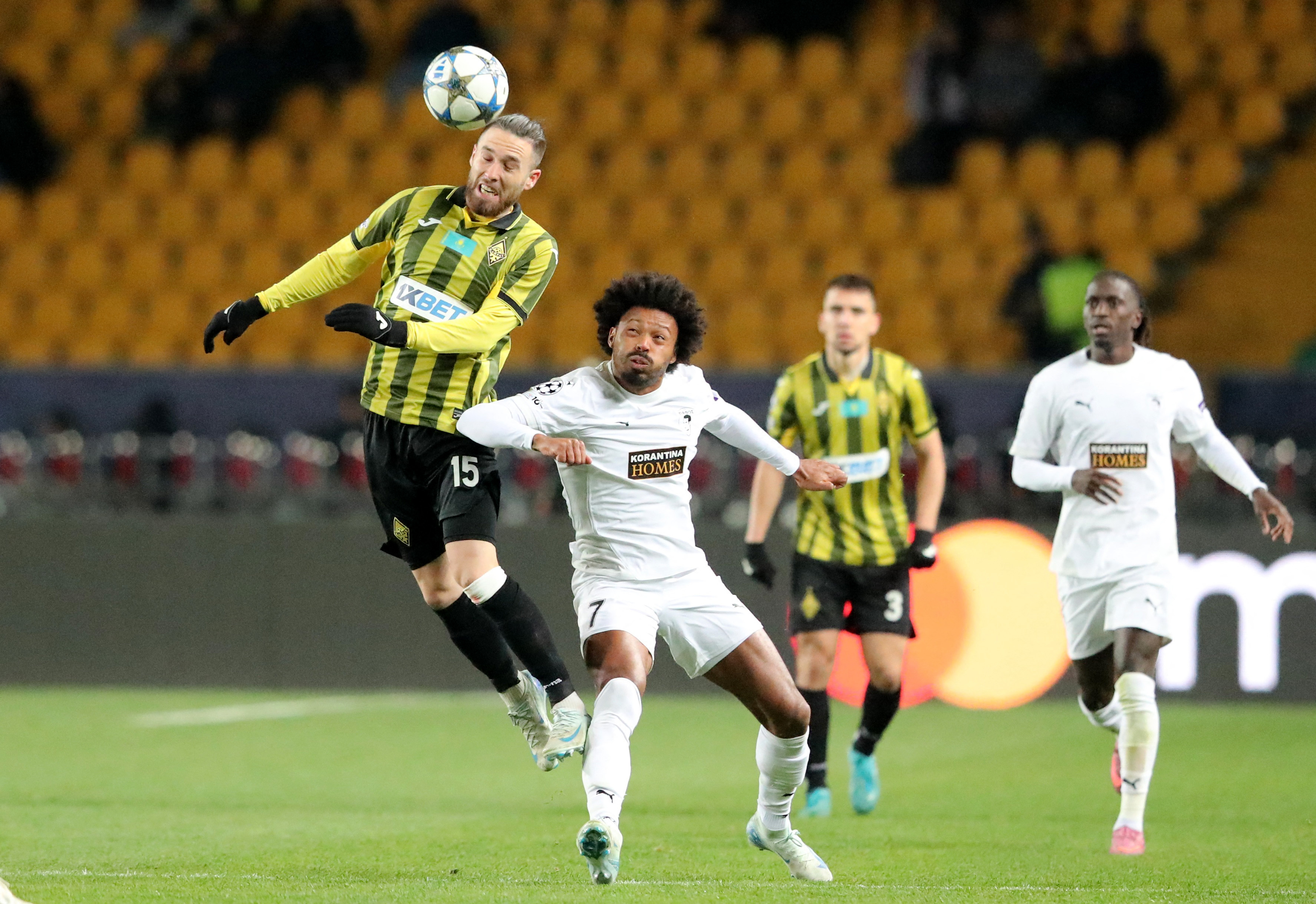 cover Pafos FC play out goalless draw with Kairat Almaty in Kazakhstan