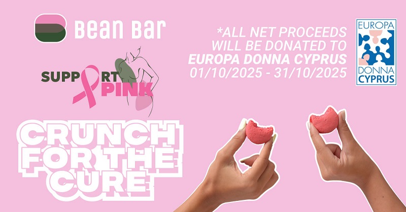 cover Bean Bar supports Europa Donna Cyprus during breast cancer awareness month