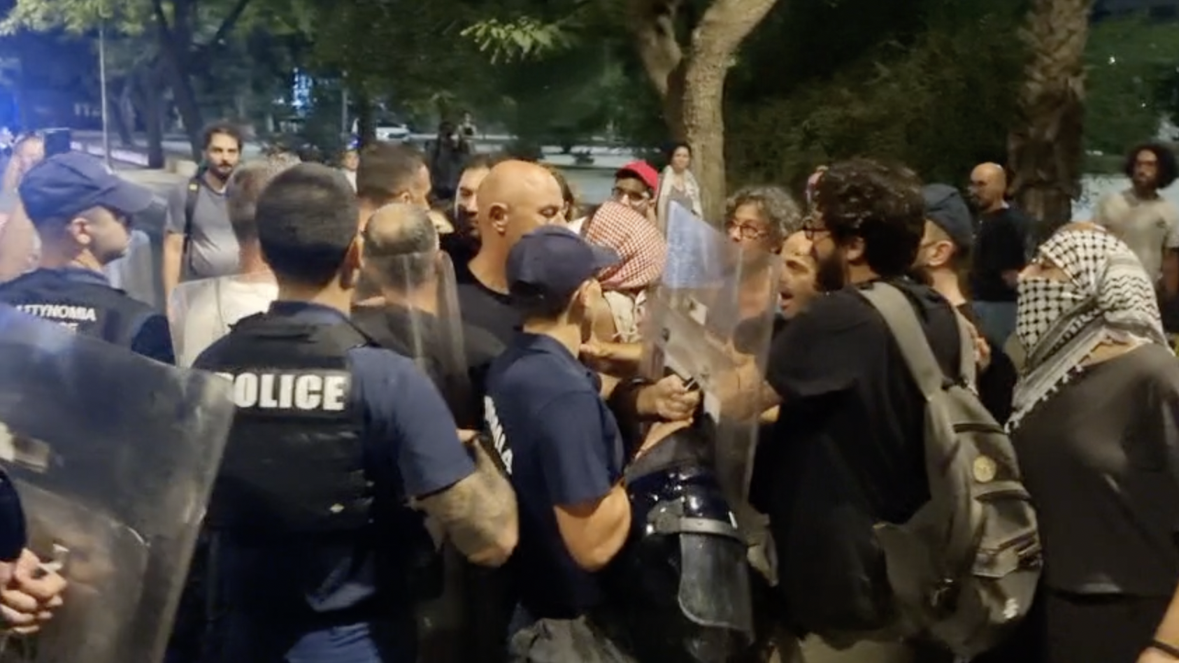 cover Tensions remain between protesters and police after Gaza protest