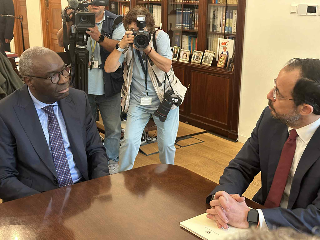 cover Christodoulides tells UN’s Diagne of will to ‘create conditions’ for talks